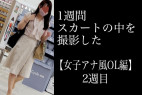 4K【5日間連続で逆さ撮り】女子アナ風OLの帰宅編2週目