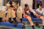 JK盗撮日記149 あの最強の仲良し二人組が再び登場!赤と青あなたはどちら派?激カワ美脚JK達を電車内で盗撮【※完全主観24分超