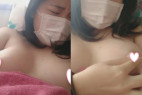 ぽっちゃり爆乳マスク女性とエロイプ風