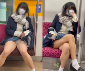 JK盗撮日記181 1年ぶりの再登場!!見た目真面目系なのに実は痴女系!?激カワ巨乳JKを電車内で盗撮【※完全主観25分超撮影】