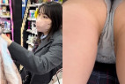 清楚系美人Kちゃん お尻スケスケパンツを逆さ撮り