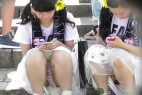 丸見え!!かわいい私服女子のストライプパンツ 再編集高画質pcolle ver.