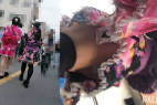 夏祭りに来ていた女の子達をパシャリ