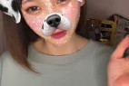 腹筋がエロい巨乳美女