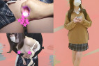 色白美乳な大人しいJ〇が電車で潮を吹かされた後トイレに連れ込んで無許可で生ハメ&中出しw