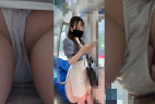 電車で指入れ痴かんされ快感を我慢する女子大生