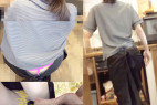 ペットショップの癒し系店員胸ちら&激かわカフェ店員の衝撃Tバック