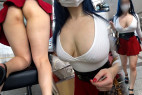 【爆乳ノーブラ】激ヤバKカップグラマラス美女!!勃起した乳首のデカ乳がブルンブルン♪激シコBODY炸裂!!