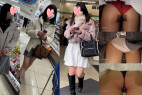 めくり3連発JD・私服K~地下鉄のエスカレーター