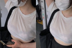 【透けブラ】若娘の汗だくTシャツからの透け透けブラを長時間粘着撮りで堪能