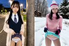 いろんな所でパンツを見せてくれる女の子ちゃん