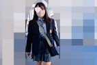 可愛い青チェJKをエレベーターでスカート内盗撮。しつこい染み付きおパンツが晒されてしまう