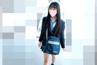 坂系前髪小柄スレンダー青チェ少女のむにまんエレベーター盗撮パンチラ