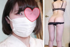 【個撮 顔出し】No60 陽菜ちゃん19歳黒髪美少女、脱いだら天然美乳のFカップ、下はパイパンの完璧ボディーを初撮り!