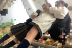 ◎ローアングル#10 ポニーテールJKの白パンツ