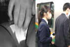 素人痴○日記37TRAIN目★緑チェックミニスカート女子の生態