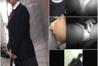 真・迷惑防止条例ファイル#2 青×白チェック柄Pの地味娘(私立C)。クロッチめくって失礼します。