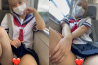 JK盗撮日記147 久しぶりの登場!! 続・超アイドル風激カワ金髪ギャルJKを電車内とトイレ内で盗撮【※完全主観21分超撮影】