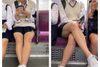 長編新作!脚を組むS級制服美女のエロ過ぎる対面ミニスカ生脚493