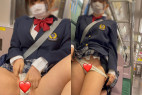 JK盗撮日記123 続・超大人気!!白チェック超アイドル級小悪魔清楚系痴女ロリJKを電車内とトイレ内で盗撮【※完全主観26分超撮