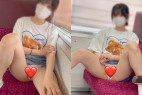 JD盗撮日記1 ミニスカデニム激カワJDを電車対面席BOX席で盗撮