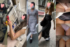 カメラ突っ込み(お姉さん×1、JD×3)~地下鉄のエスカレーター