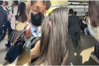 梟の痴●報告076(朝の最強で三つ編みが可愛い制服女子のパンツの中まで)