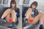 JK盗撮日記84 青チェック癒し系ロリカワJKを電車対面とトイレ内で盗撮【撮影バレ・36分超の長尺撮影】