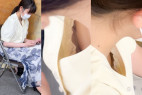 街中で見かける胸チラその6