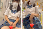 JK盗撮日記96 初登場!!青チェックアイドル風激カワツインテロリロリJKを電車内とトイレ内で盗撮【※完全主観18分超撮影】