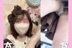 【メイドパンチラ逆さ撮り】推しの子=ランちゃんのグレーの濡れパンティ【コンカフェ/ローアングル】