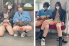 JD盗撮日記26 最強の仲良し姉妹が遂に登場!!激カワミニスカ姉妹を電車内とトイレ内で盗撮【※完全主観34分超撮影】