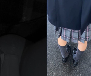 素人プレイ日記166TRAIN目★ピンクのラインが可愛いチェックスカート女子の生態