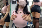 【マスク顔出し】【特典付き】極上のエチエチBODY♪ノーブラ透け乳首とエグい食い込みTバック尻で挑発するド変態美女!!